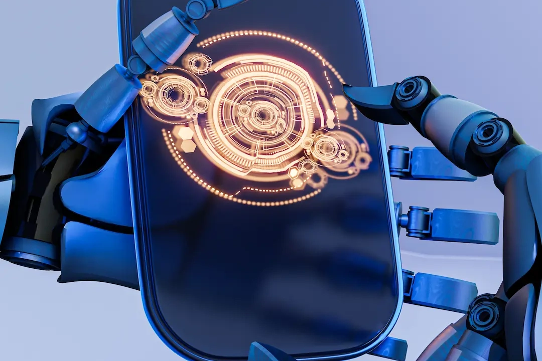 Manos mostrando las aplicaciones de inteligencia artificial. Estas aplicaciones prácticas van dirigidas a empresas para sacar su mayor rendimiento.